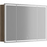 Sancos Шкаф с зеркалом Mirror MI120ECH (с LED подсветкой, дуб чарльстон)