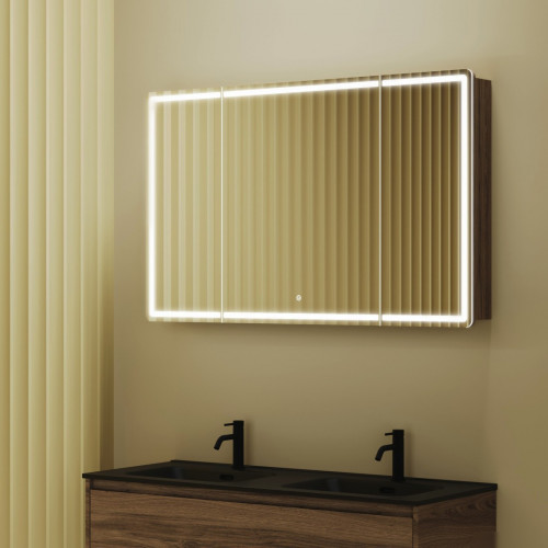 Sancos Шкаф с зеркалом Mirror MI120ECH (с LED подсветкой, дуб чарльстон)