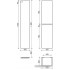 Sancos Шкаф-пенал Urban R/L PUR35W (белый глянец)