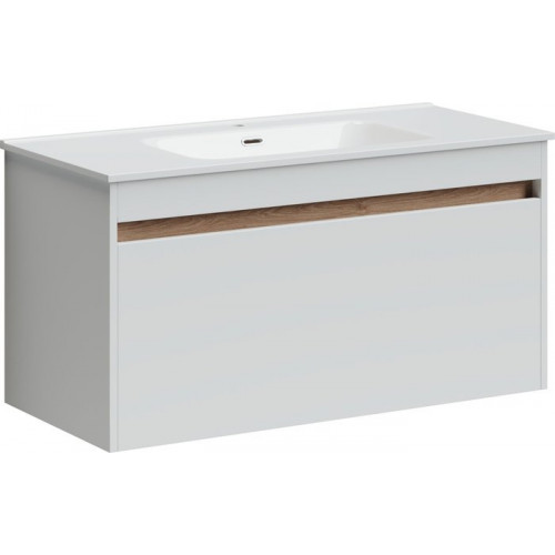 Sancos Тумба под умывальник Smart SM100W (белый глянец)