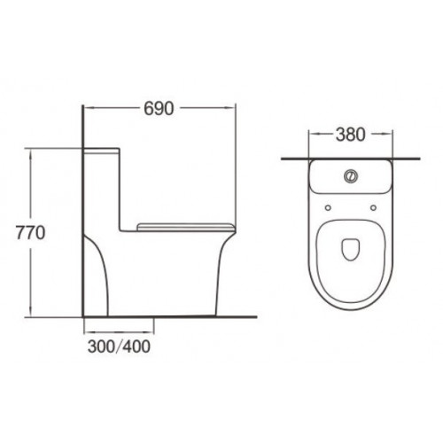 Унитаз подвесной SantiLine SL-5009