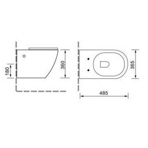 Унитаз подвесной SantiLine SL-5005MRB