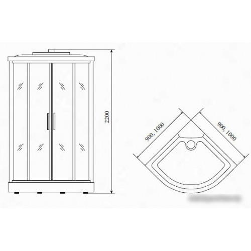 Душевая кабина Timo Standart T-1109 P