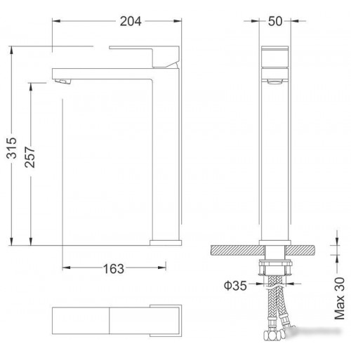 Смеситель Timo Selene 3061/03F (черный)