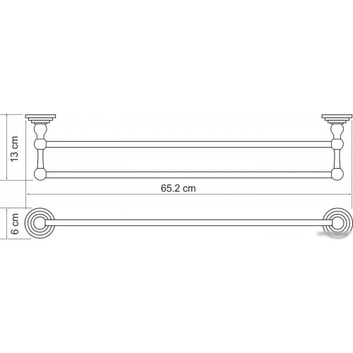 Держатель для полотенца Wasserkraft Ammer K-7040