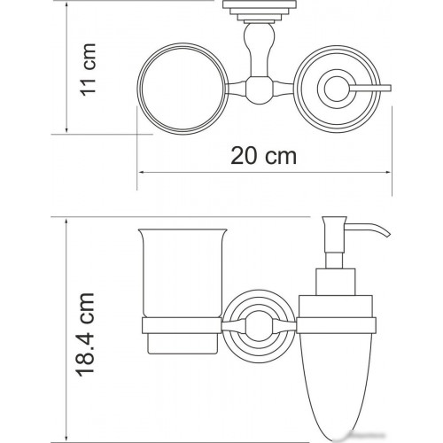 Держатель для стакана и дозатора мыла Wasserkraft Ammer K-7089