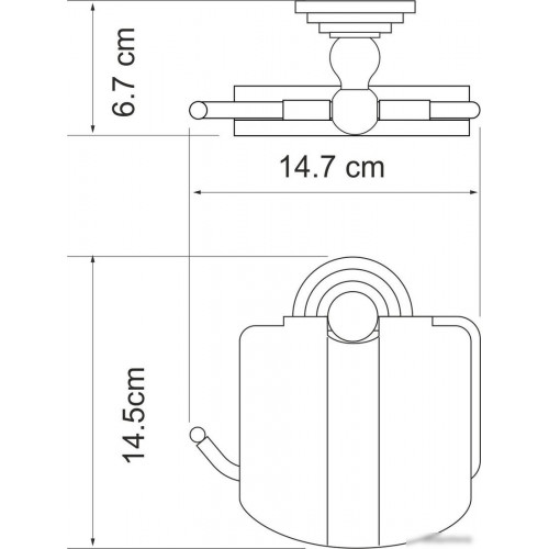 Держатель для туалетной бумаги Wasserkraft Ammer K-7025