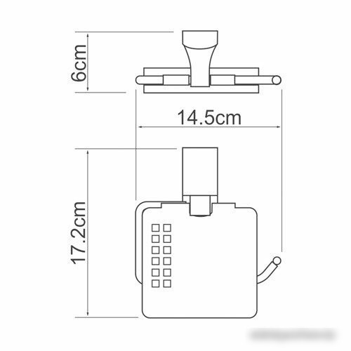 Держатель для туалетной бумаги Wasserkraft Exter K-5225