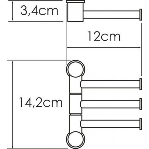 Держатель для полотенца Wasserkraft K-1053Nickel