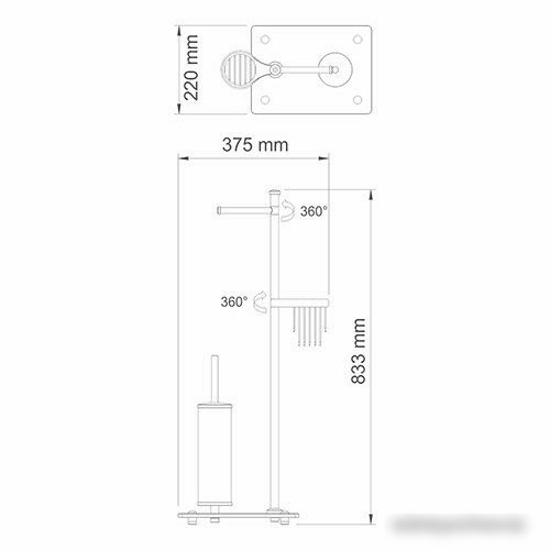 Держатель для туалетной бумаги Wasserkraft K-1264Black