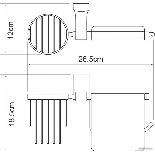 Держатель для туалетной бумаги и освежителя Wasserkraft Leine K-5059White