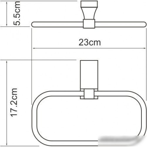 Держатель для полотенца Wasserkraft Lopau K-6060