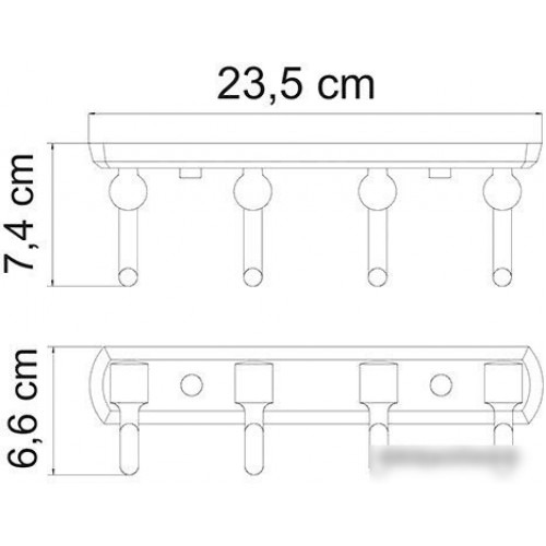 Планка с крючками Wasserkraft Oder K-3074