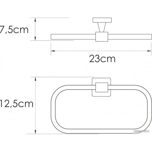 Держатель для полотенца Wasserkraft Rhin K-8760