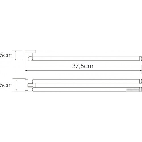 Держатель для полотенца Wasserkraft Rhin K-8731