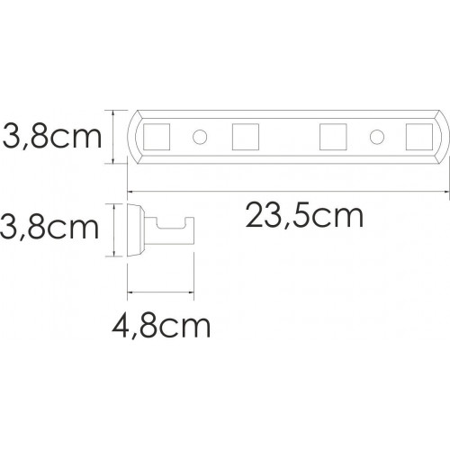 Планка с крючками Wasserkraft Rhin K-8774