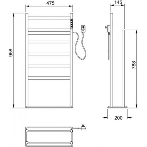 Полотенцесушитель Wonzon&Woghand WW-A407-BR