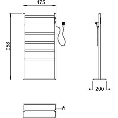 Полотенцесушитель Wonzon&Woghand WW-A406-GM