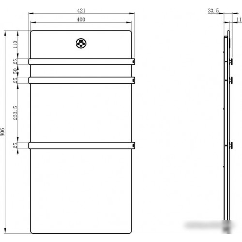 Полотенцесушитель Wonzon&Woghand WW-A503-BR