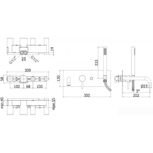 Смеситель Paffoni LIG001ST