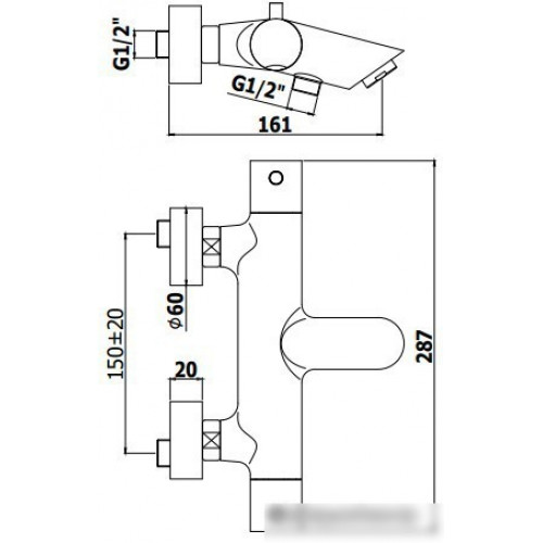 Смеситель Paffoni Light LIQ023NO