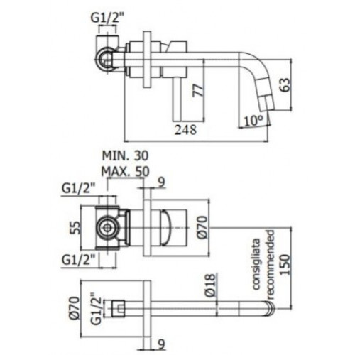 Смеситель Paffoni LIG007HGSP70