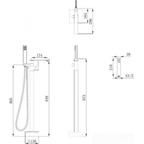 Смеситель Boch Mann Albano Black BM8923