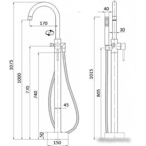 Смеситель Boch Mann Braies Brush Nickel BM8922