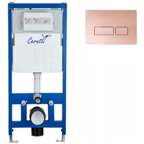 Инсталляция для унитаза Cerutti Spa CR555+CR02RG (розовое золото)