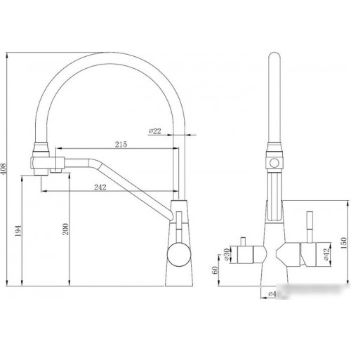 Смеситель Esko K25 W