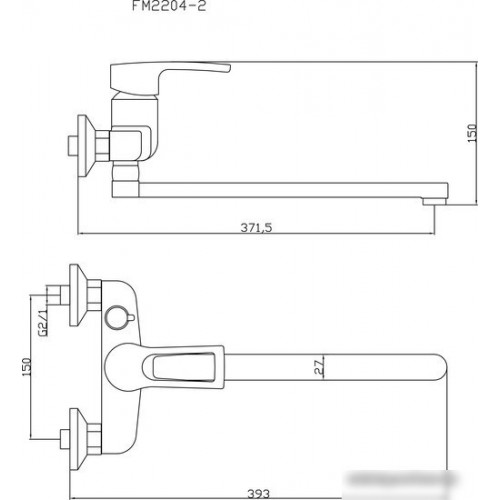 Смеситель Fmark FM2204-2