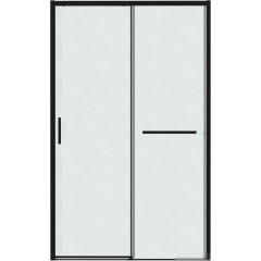 Душевая дверь Grossman Style 130x195 100.K33.05.130.21.02 (черный матовый/стекло шиншилла)