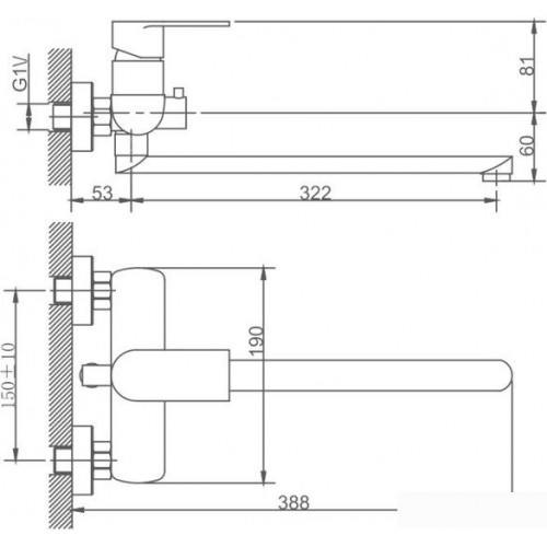 Смеситель Haiba HB22807 (нержавеющая сталь)