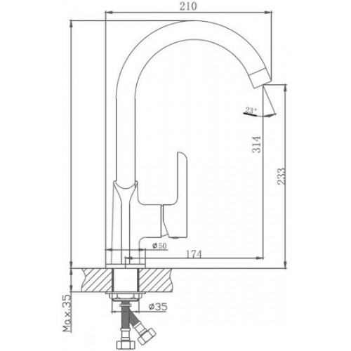 Смеситель Haiba HB70805-7 (черный)
