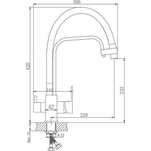 Смеситель Haiba HB76857 (черный)