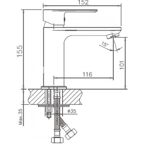 Смеситель Haiba HB10505-8 (белый/хром)