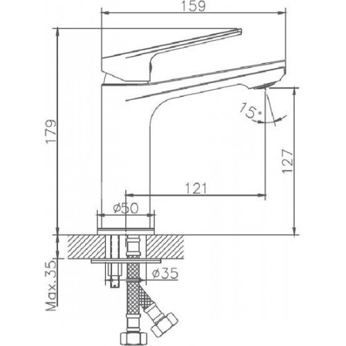 Смеситель Haiba HB10533-3 (серый)