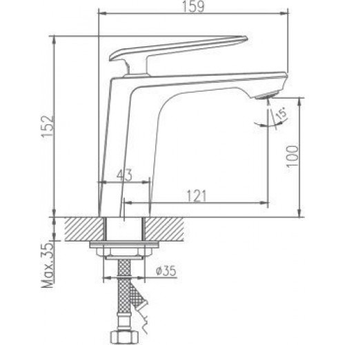 Смеситель Haiba HB10548-8 (белый)