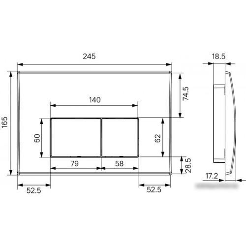 Инсталляция для унитаза IDDIS Optima Home OPH0MBCi32K (с кнопкой смыва)