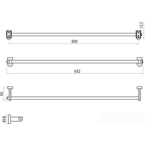 Держатель для полотенца Lemark Omega LM3138C