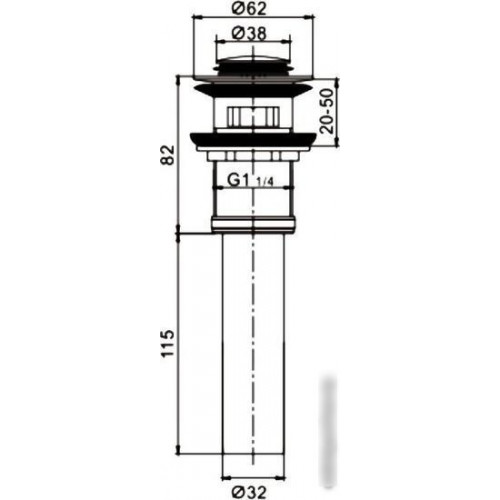 Донный клапан Rose RS14