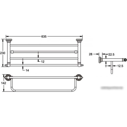 Полка для полотенца Rose RG1108