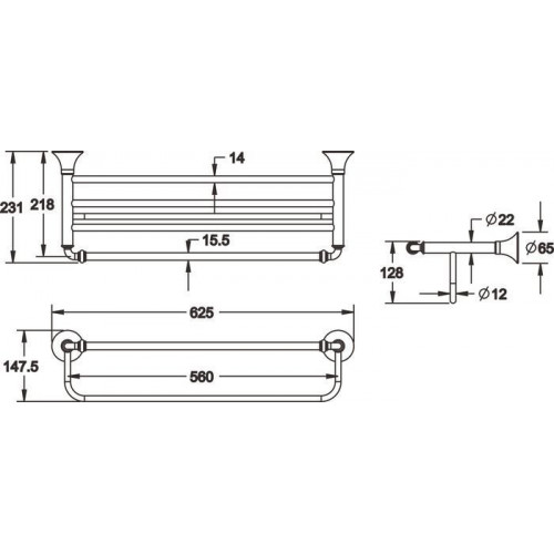 Полка для полотенца Rose RG1208