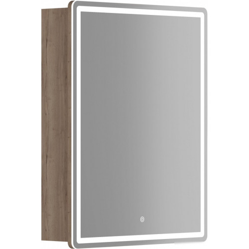 Sancos Шкаф с зеркалом Mirror MI60EG (с LED подсветкой, дуб галифакс натуральный)