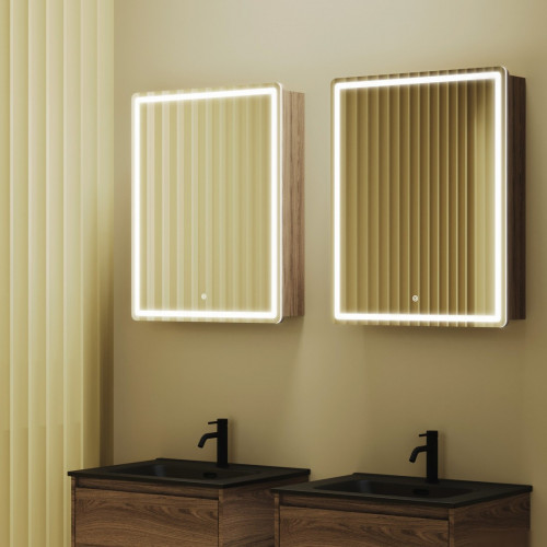 Sancos Шкаф с зеркалом Mirror MI60ECH (с LED подсветкой)