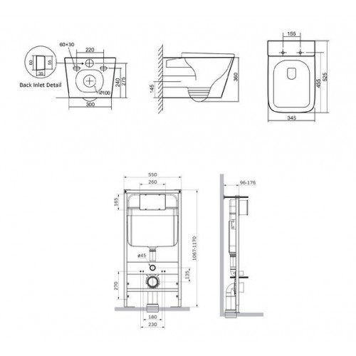 Унитаз подвесной SantiLine SL-5027MB+SL-04