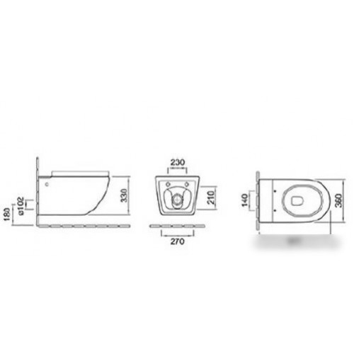 Унитаз подвесной SantiLine SL-5031