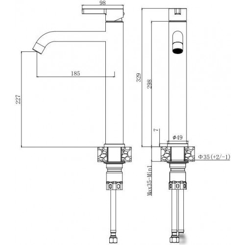 Смеситель Voda Vessel VSL25B