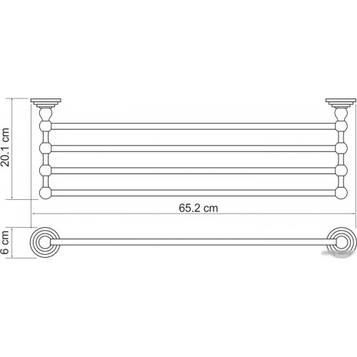 Полка для полотенца Wasserkraft Ammer K-7011