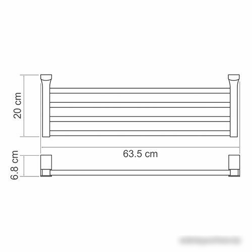 Полка для полотенца Wasserkraft Exter K-5211